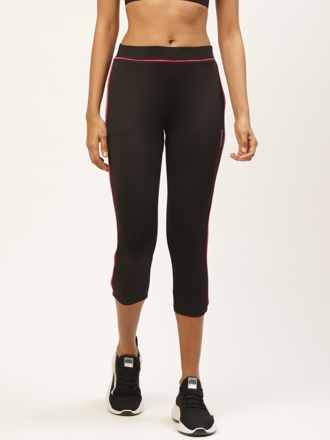 

Sweet Dreams Women Black Solid 3/4th Workout Tights