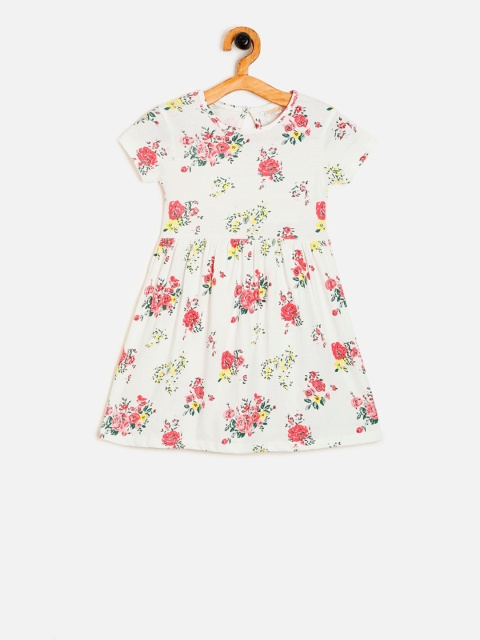 

Aomi Girls Off-White Printed Fit and Flare Dress
