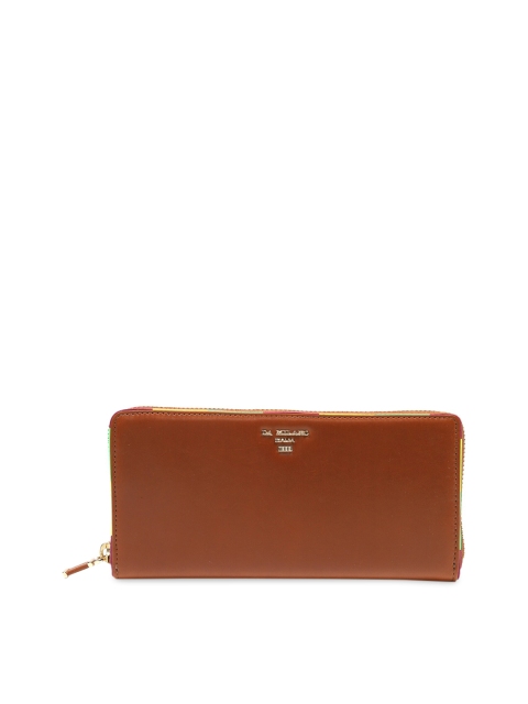 

Da Milano Women Tan Brown Solid Leather Zip Around Wallet