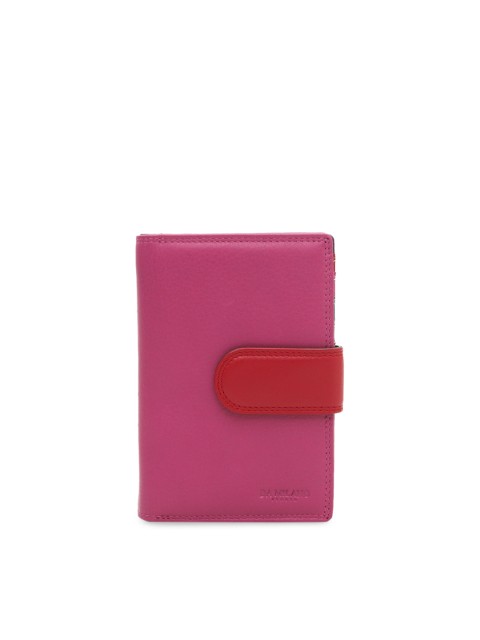 

Da Milano Women Magenta Solid Leather Two Fold Wallet