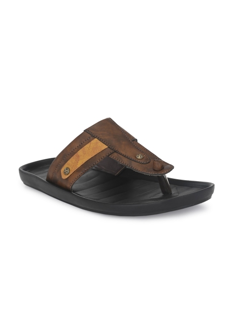 

Azzaro Black Men Coffee Brown Solid Comfort Sandals