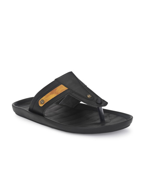 

Azzaro Black Men Black Solid Comfort Sandals