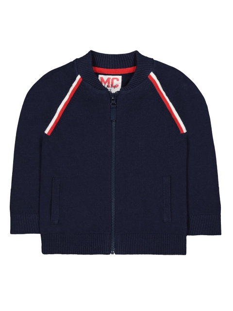 

mothercare Boys Navy Blue Solid Lightweight Open Front Jacket