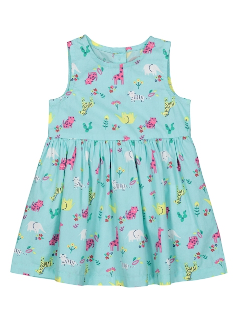 

mothercare Girls Blue Printed A-Line Dress