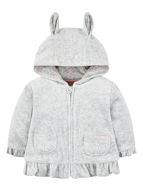 

mothercare Girls Grey Solid Lightweight Open Front Jacket
