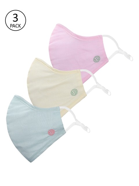 

Van Heusen Women 3 Pcs 3-Ply Viroblock Fabric Masks with Antiviral Pouch, Multi