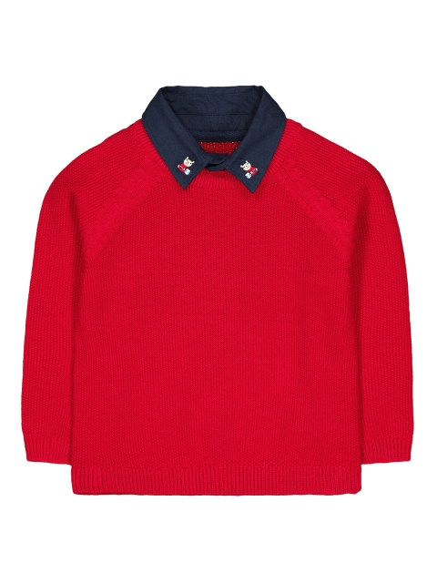 

mothercare Boys Red Solid Pullover Sweater