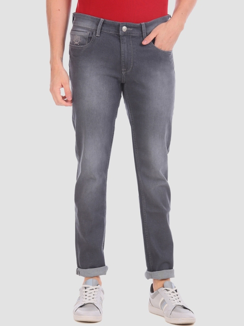 

U.S. Polo Assn. Men Grey Skinny Fit Mid-Rise Clean Look Jeans