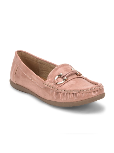 

SALARIO Women Pink Solid Horsebit Loafers