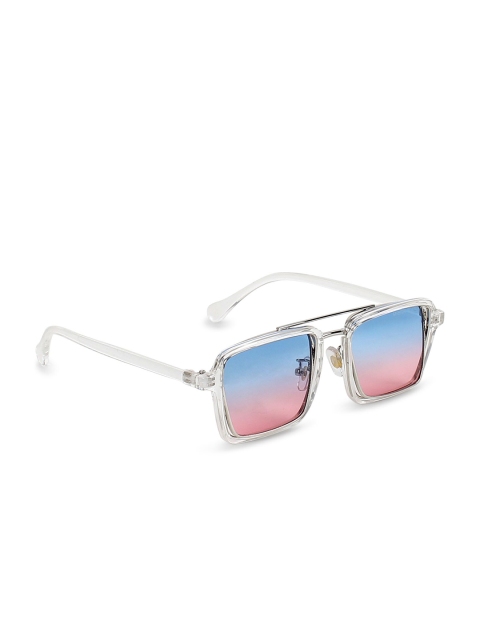 

Diana Korr Women Rectangle Sunglasses DKOEWG003MULTI, Blue