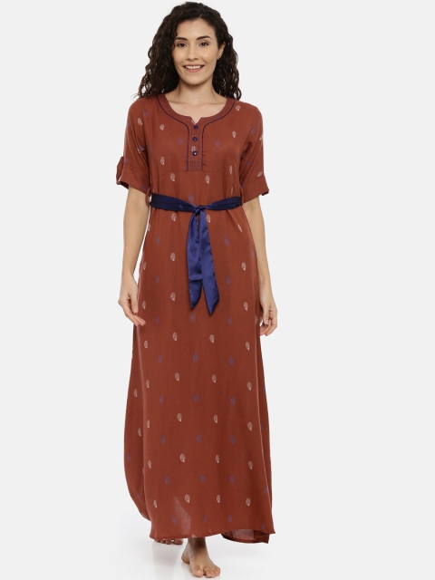 

GOLDSTROMS Maroon Printed Nightdress