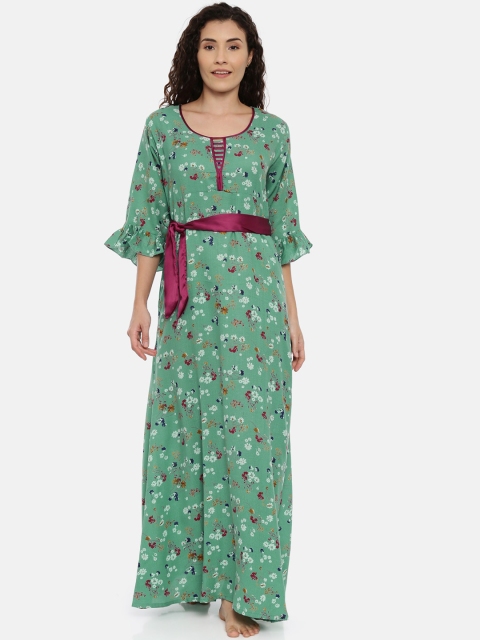 

GOLDSTROMS Green Printed Nightdress