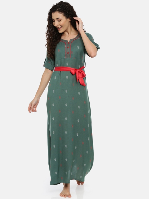 

GOLDSTROMS Green Printed Nightdress