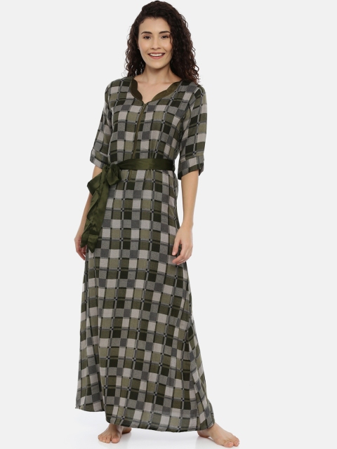 

GOLDSTROMS Green & Black Printed Nightdress