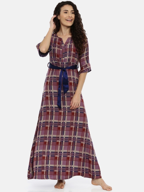 

GOLDSTROMS Pink & Maroon Checked Nightdress