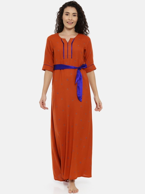

GOLDSTROMS Red Printed Nightdress With Belt