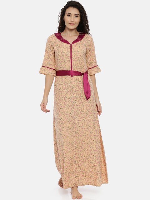 

GOLDSTROMS Orange Printed Nightdress With Belt