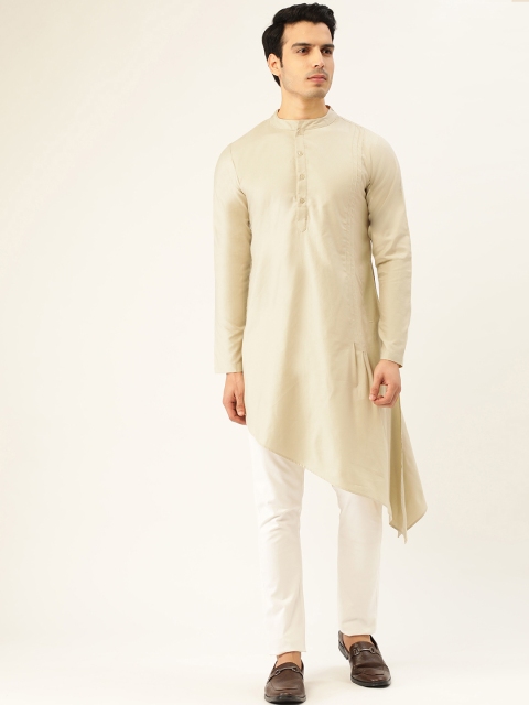 

Molly & Michel Men Beige Solid Straight Kurta