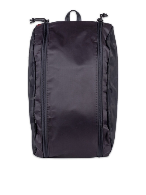

scarters Unisex Black Solid Crossbody Backpack with Camouflage Print Detail