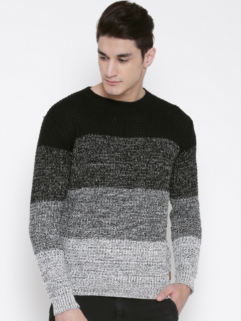 

Kook N Keech Black & Grey Colourblocked Sweater