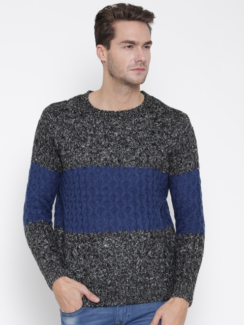 

Kook N Keech Charcoal Grey Colourblocked Sweater