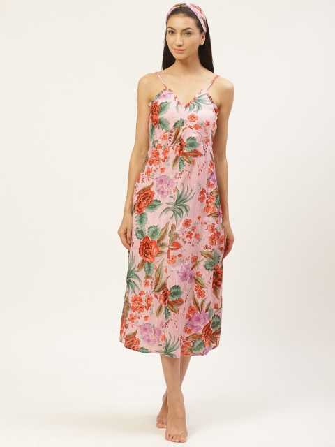 

Catnap Pink & Red Tropical Print Nightdress