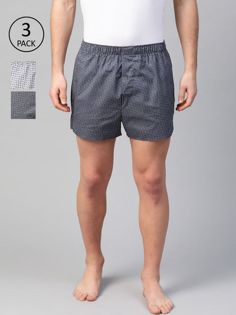 

Marks & Spencer Men Pack Of 3 Printed Boxers T143789, Grey