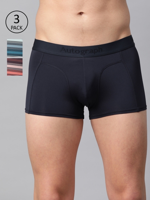 

Marks & Spencer Men Pack of 3 Trunks T146074A, Navy blue