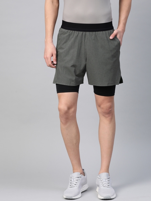 

Marks & Spencer Men Charcoal Grey Solid Regular Fit Sports Shorts with Attached Tights