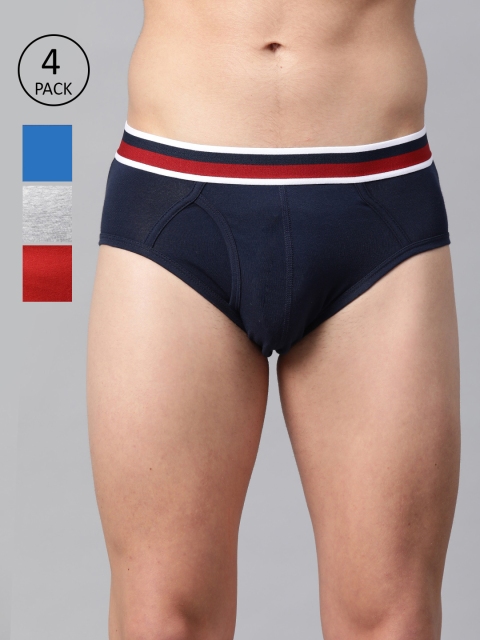 

Marks & Spencer Men Pack of 4 Solid Basic Briefs T146726S, Blue