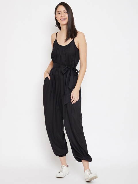 

Femella Women Black Solid Basic Jumpsuit