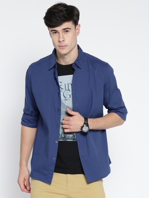 

Flying Machine Blue Slim Fit Casual Shirt