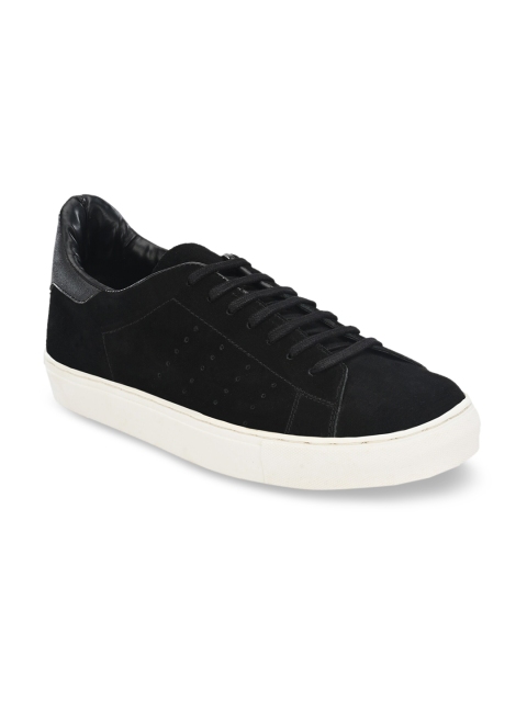 

SHENCES Men Black Sneakers