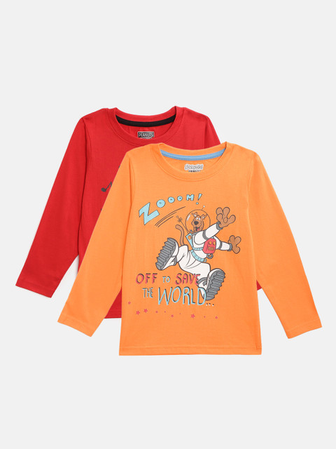 

Eteenz Boys Pack of 2 Assorted Printed Round Neck T-shirts