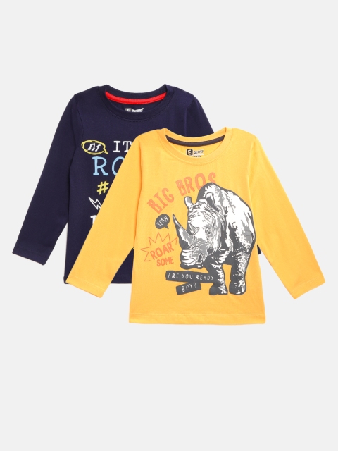 

Eteenz Boys Pack of 2 Assorted Printed Round Neck T-shirts