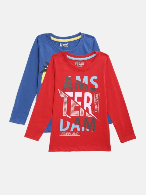 

Eteenz Boys Pack of 2 Assorted Printed Round Neck T-shirts