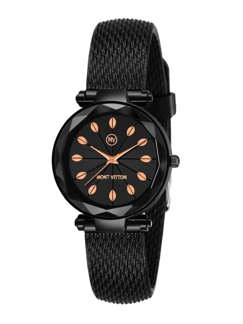 

MONTVITTON Women Black Analogue Watch MV11074