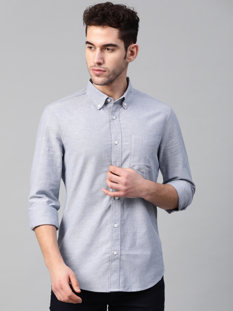 

Marks & Spencer Men Blue Slim Fit Solid Casual Shirt