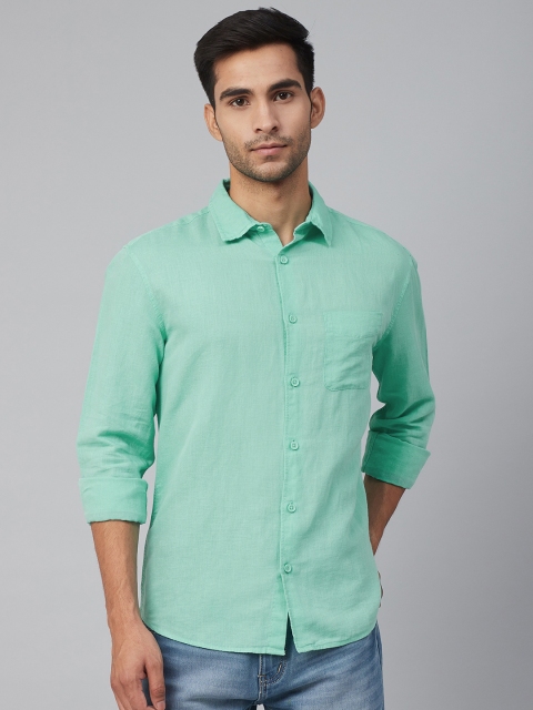 

Marks & Spencer Men Green Relaxed Fit Solid Casual Shirt