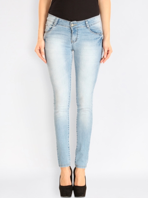 

fungus Women Blue Skinny Fit Mid-Rise Clean Look Stretchable Jeans