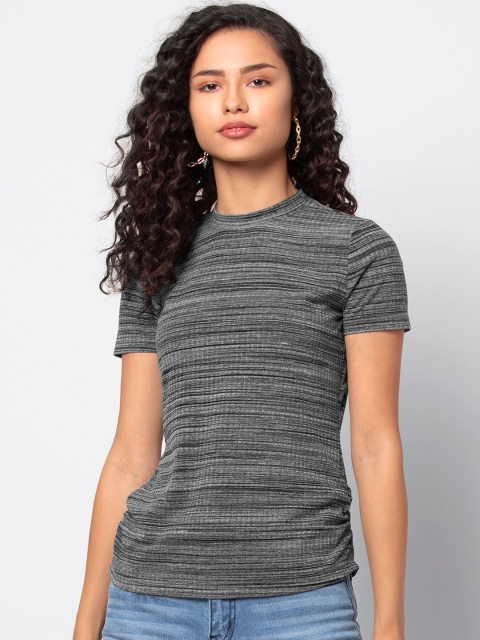 

FabAlley Women Grey Self Design Top