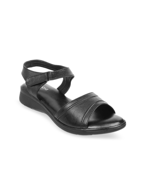 

Mochi Women Black Solid Sandals