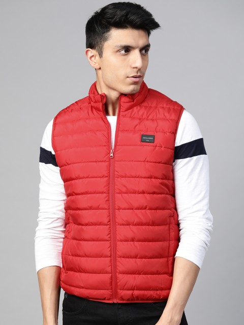 

Jack & Jones Men Red Solid Padded Jacket