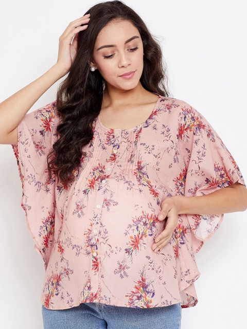 

The Kaftan Company Women Pink Printed Kaftan Top