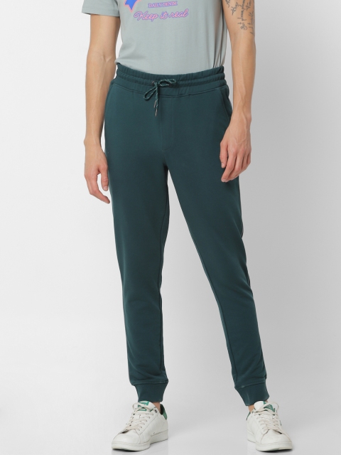 

Jack & Jones Men Teal Green Solid Joggers