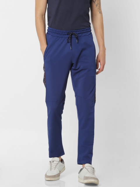 

Jack & Jones Men Blue Solid Track Pants