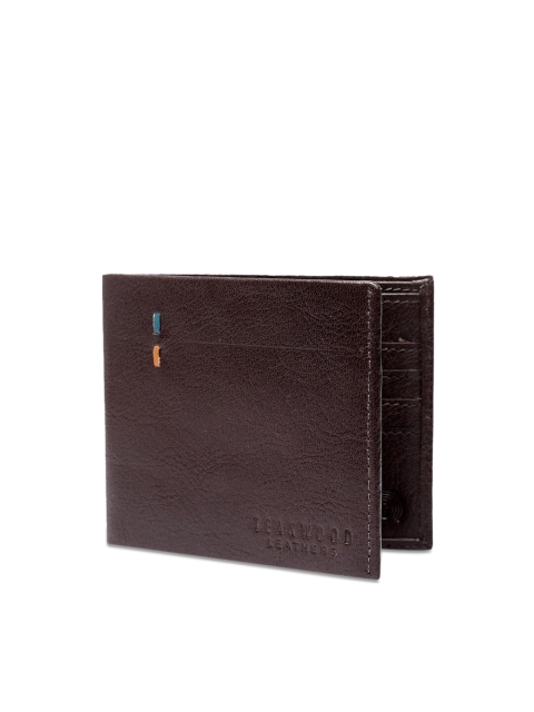 

Teakwood Leathers Men Brown Solid Leather Two Fold Wallet