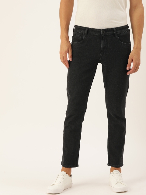 

ether Men Black Slim Fit Mid-Rise Clean Look Stretchable Jeans