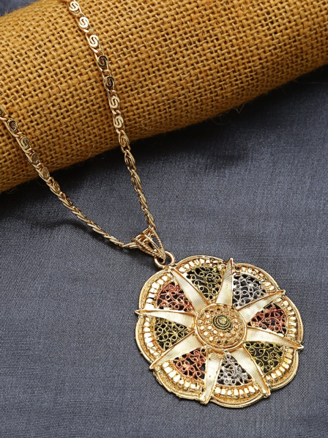 

ZeroKaata Gold-Plated Handcrafted Stone-Studded Necklace