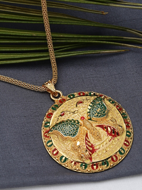 

ZeroKaata Gold-Plated Metal Handcrafted Butterfly Pendant Necklace
